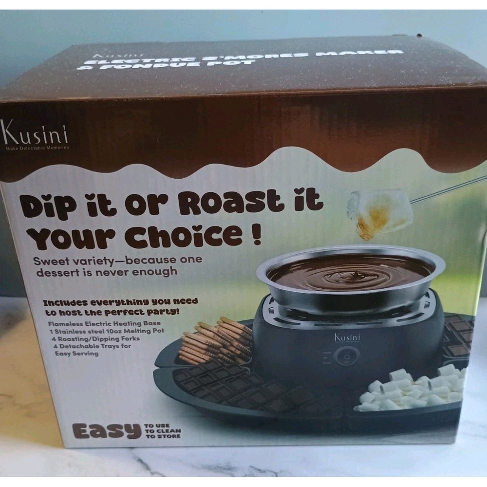 New In Box Kusini‎ Electric S'mores Maker & Fondue Pot Indoor